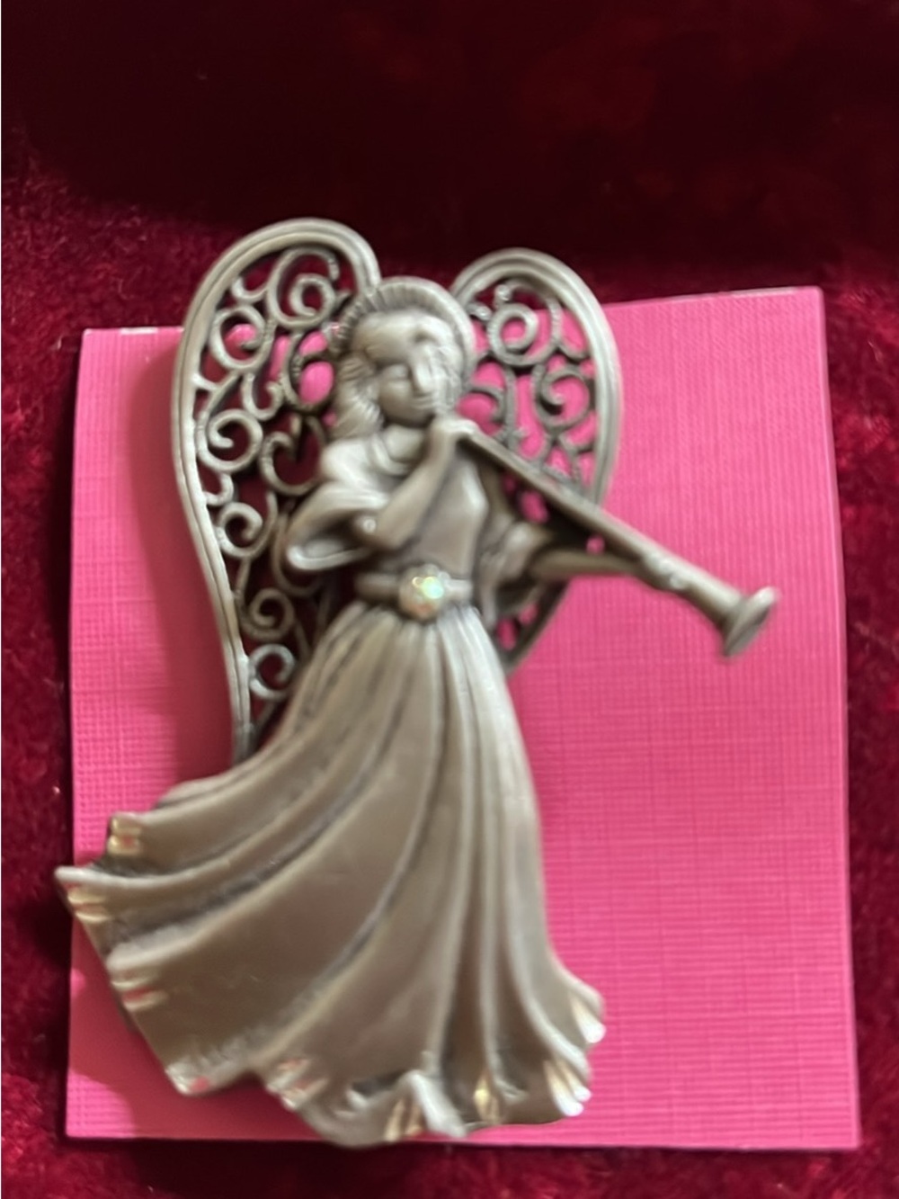Pewter Angel Figurine broach